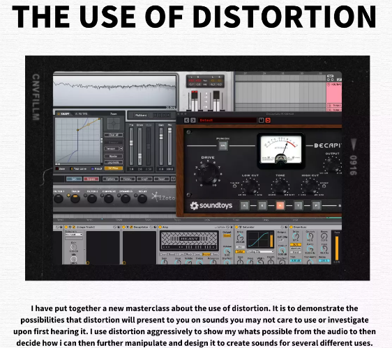 Mickey Nox The Use Of Distortion [Sound Designing Masterclass]