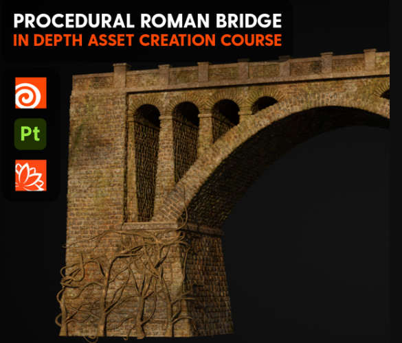 CGSide – Roman bridge – Houdini modeling 