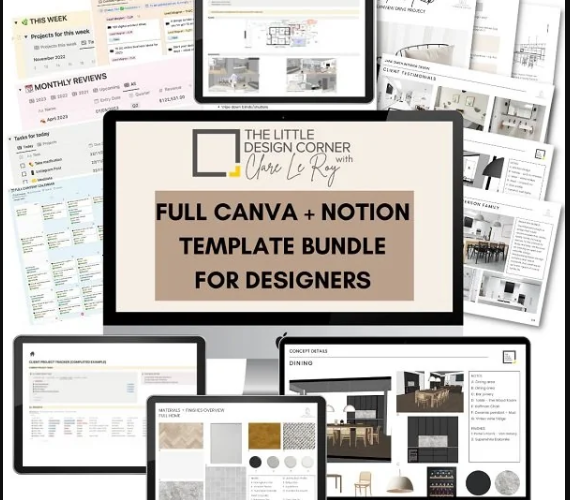 Clare Le Roy – The Complete Canva and Notion Template Bundle for Designers