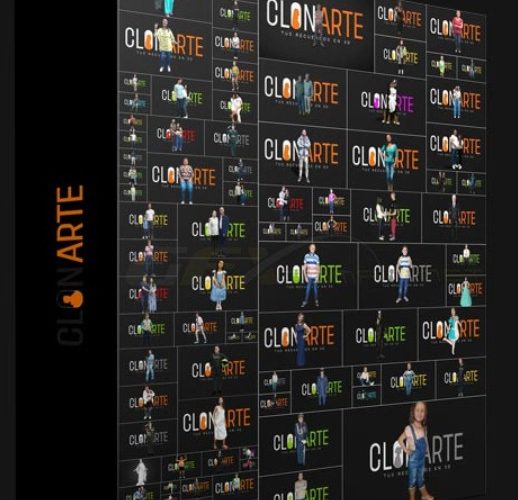 CloneArte 3D Scan People Part 01 & 02